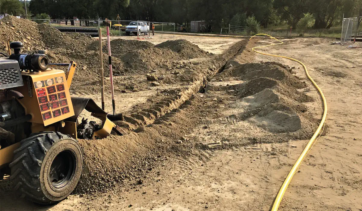 Trench digging for new gas lines