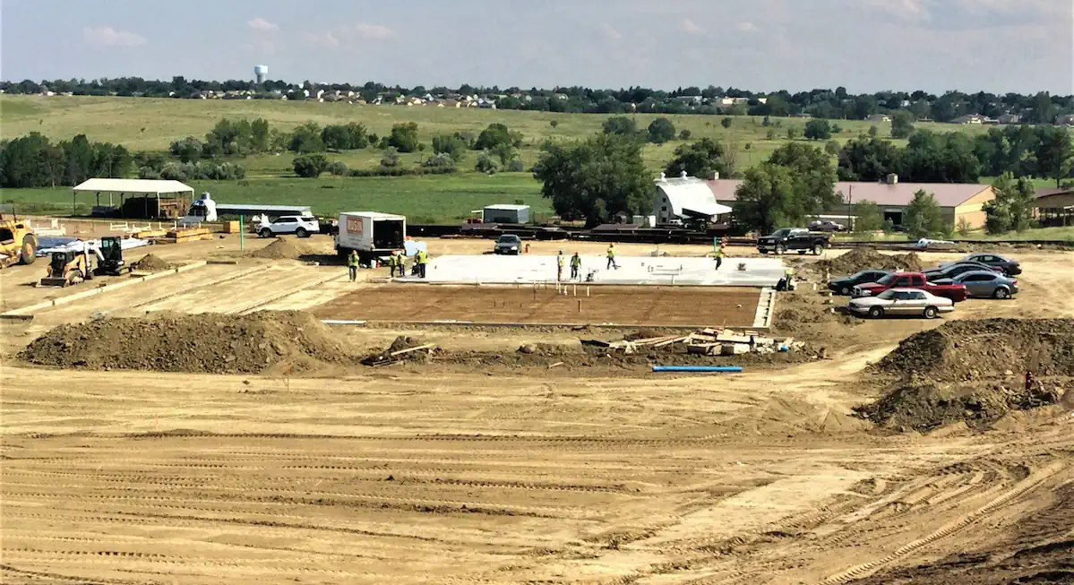 Earthwork for foundation of maintenance facility