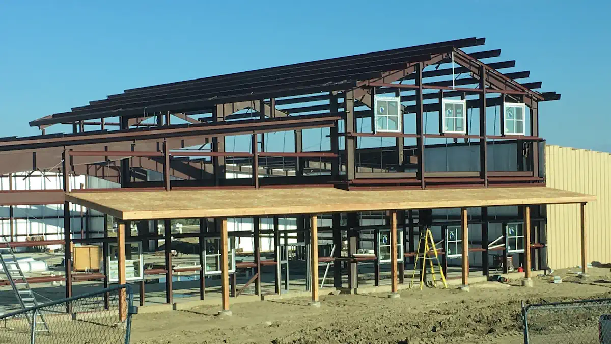 Maintenance facility in process of being built
