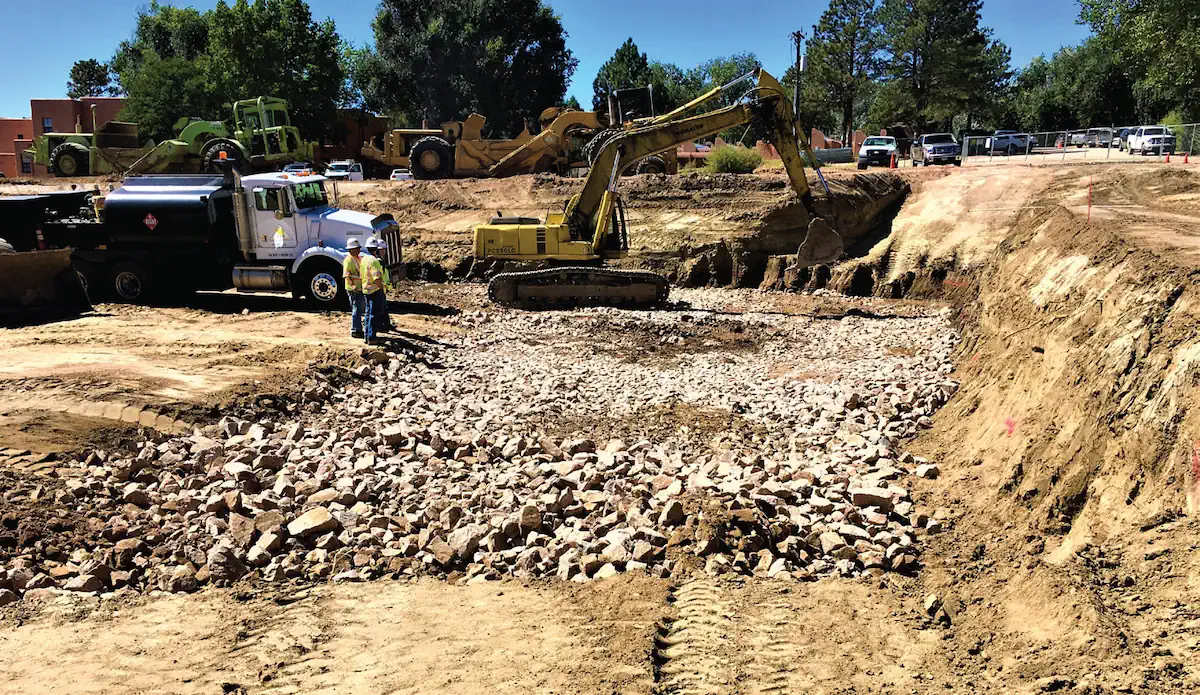 Soil mitigation where water was found