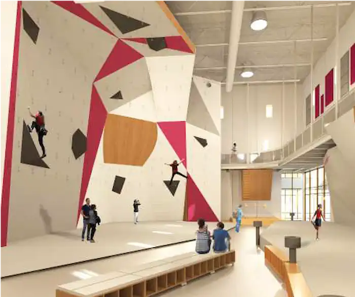Climbing wall in Athletic Center
