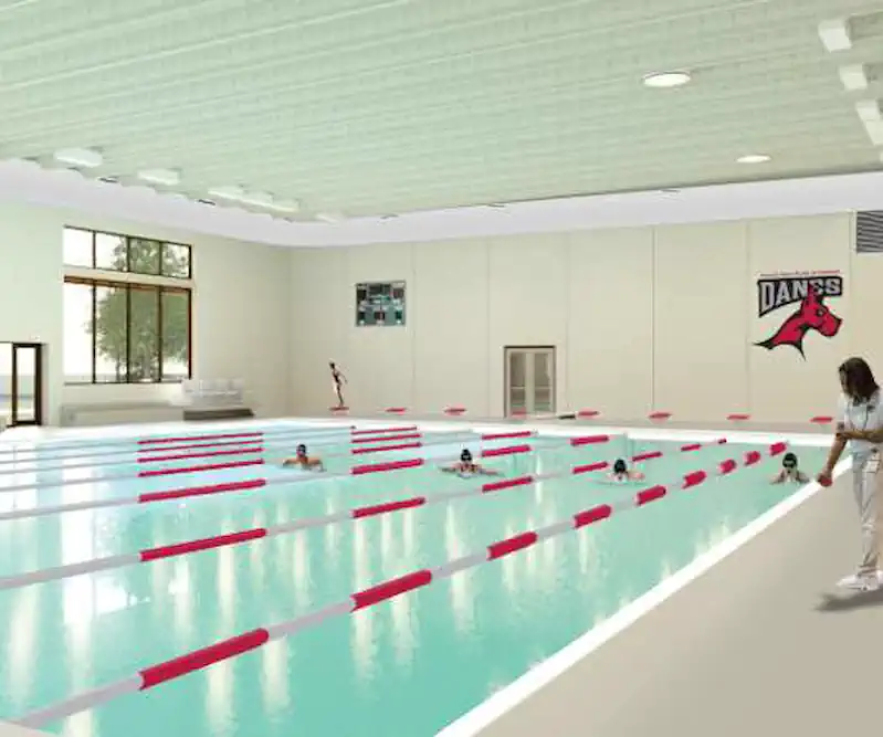 Indoor pool at Fountain Valley School Athletic Center