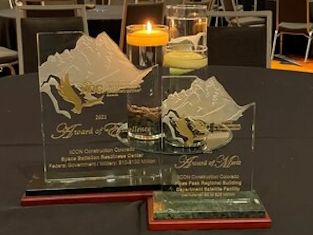 Table with awards